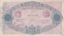 Francia 500 Francs - Rose and Blue - 08-04-1920 - Serial C.539 - P.66