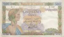 Francia 500 francs - The peace - 07-01-1943 - Serial W.7587