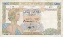 Francia 500 francs - The peace - 20-06-1940 - Serial Q.584