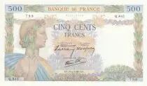 Francia 500 Francs - The Peace - 25-07-1940 - Serial Q.841