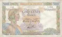 Francia 500 francs - The peace - 26-09-1940 - Serial Y.1016