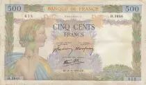 Francia 500 francs - The peace - 30-10-1941 - Serial H.3846