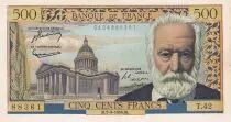 Francia 500 Francs - Victor Hugo - 02/09/1954 - Serial T.42