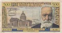 Francia 500 Francs - Victor Hugo - 04-03-1954 - Serial N.18