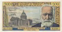 Francia 500 Francs - Victor Hugo - 30-10-1958 - Serial X.110