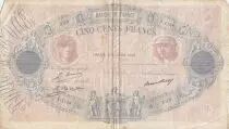 Francia 500 Francs Blue and Pink - 05-07-1929 - Serial A.1138