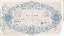 Francia 500 Francs Blue and Pink - 15-07-1938 - Serial Q.3051