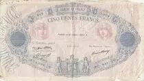 Francia 500 Francs Blue and Pink - 16-02-1933 - Serial J.2104
