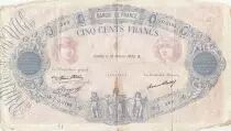 Francia 500 Francs Blue and Pink - 16-02-1933 - Serial O.2105
