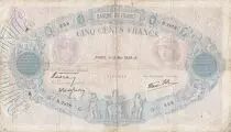 Francia 500 Francs Blue and Pink - 19-05-1938 - Serial R.2878