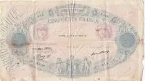 Francia 500 Francs Blue and Pink - 27-04-1933 - Serial P.2197