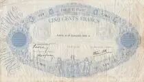 Francia 500 Francs Blue and Pink modified - 28-09-1939 - Serial C.3601