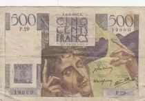 Francia 500 Francs Chateaubriand - 06-09-1945 - Serial P.29 - Fay.34.02