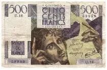 Francia 500 Francs Chateaubriand - 19-07-1945 - Serial U.16 - Fay.34.01