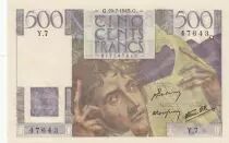 Francia 500 Francs Chateaubriand 19-07-1945 - Serial Y.7 - XF to AU - P. 129
