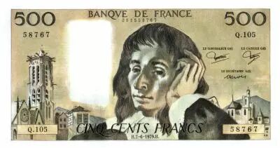 Francia 500 Francs Pascal - 1979-6-7 - Q. 105