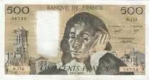 Francia 500 Francs Pascal - St Jacques Tower - 03-04-1980 - Serial R.113 - VF