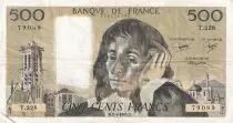 Francia 500 Francs Pascal - St Jacques Tower - 03-04-1985 - Serial T.228 - VF