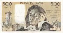 Francia 500 Francs Pascal - St Jacques Tower - 05-05-1988 - Serial X.280 - VF