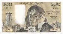 Francia 500 Francs Pascal - St Jacques Tower - 05-08-1982 - Serial D.157 - VF