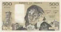 Francia 500 Francs Pascal - St Jacques Tower - 07-01-1982 - Serial O.156