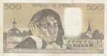 Francia 500 Francs Pascal - St Jacques Tower - 07-01-1982 - Serial O.156