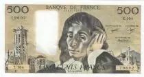 Francia 500 Francs Pascal - St Jacques Tower - 07-06-1979 - Serial Z.104 - VF to XF