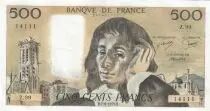 Francia 500 Francs Pascal - St Jacques Tower - 07-06-1979 - Serial Z.99 - VF to XF