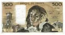 Francia 500 Francs Pascal - St Jacques Tower - 07.01.1982 - Serial K.154 - Fay.71.26