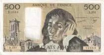 Francia 500 Francs Pascal - St Jacques Tower - 08-01-1987 - Serial U.248 - VF