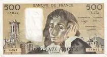 Francia 500 Francs Pascal - St Jacques Tower - 22-01-1987 - Serial M.258 - VF
