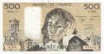 Francia 500 Francs Pascal - St Jacques Tower - 22-01-1987 - Serial M.258 - VF