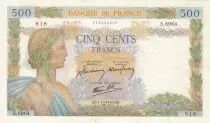 Francia 500 Francs Pax with wreath - 01-10-1942  Serial S.6964 - XF