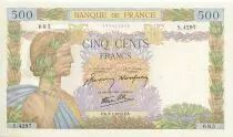 Francia 500 Francs Pax with wreath - 1942