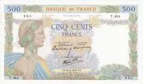 Francia 500 Francs Pax with wreath - 20-06-1940 Serial T.464