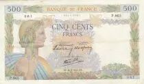 Francia 500 Francs Pax with wreath - 31-10-1940 - Serial U.1319