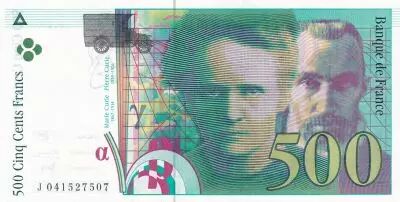 Francia 500 Francs Pierre and Marie Curie - 1998 WITHOUT SECURITY TREAD