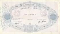 Francia 500 Francs Pink and Blue - 09-03-1939 Serial N.3234 - F+