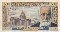 Francia 500 Francs Victor Hugo - 07-01-1954 - Serial T.10
