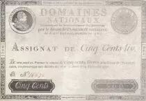 Francia 500 Libras Louis XVI - 29 Sept. 1790 - Serie B 14470