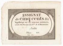 Francia 500 Livres 20 Pluviose An II (8.2.1794) - Sign. Baillet