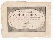 Francia 500 Livres 20 Pluviose An II (8.2.1794) - Sign. Lehu