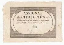 Francia 500 Livres 20 Pluviose An II (8.2.1794) - Sign. Lenoir