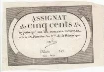 Francia 500 Livres 20 Pluviose An II (8.2.1794) - Sign. Oder