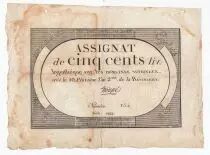 Francia 500 Livres 20 Pluviose An II (8.2.1794) - Sign. Troup&eacute;
