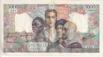 Francia 5000 Francs - Empire - 06-09-1945 - Serial T.1034 - P.103