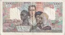 Francia 5000 Francs - Empire - 11-08-1945 - Serial S.893 - P.103