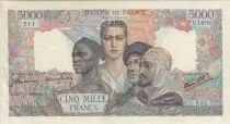 Francia 5000 Francs - French Empire - 07-02-1946 - Serial U.1879