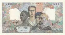 Francia 5000 Francs - French Empire - 08-10-1942 - Serial L.99