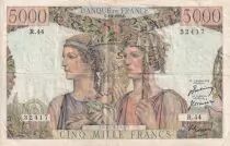 Francia 5000 Francs - Sea and Countryside - 01-02-1951 - Serial R.44 - VF - P.131b